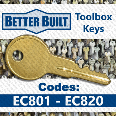 Better Built Tool Box Key Cut to Your Code EC801 - EC820