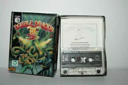 C64 DOUBLE DRAGON III THE ROSETTE STONE USED COMMODORE 64 ED ITA FR1 50105