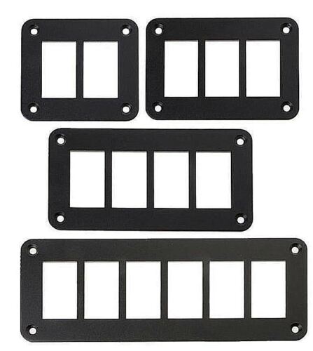 2 GANG ALUMINIUM ALLOY ROCKER TOGGLE GANG SWITCH PANEL- 12V 24V BOAT MARINE 4X4 - Picture 6 of 10