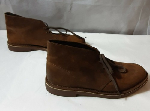 CLARKS ORIGINALS Mens Brown Suede Leather Chukka Desert Boots Shoes Size 11 - Picture 2 of 10