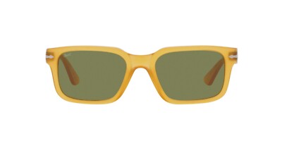 Persol Honey Frame Uni-Sex Rectangular Sunglasses with Green Lenses Persol 0PO3272S 204/4E Honey/Green 55mm Men main image 4