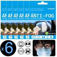 6pcs Anti Fog Glasses Goggle Defogger Vision Care Cloth Lens Wipe Spray Eyeglass