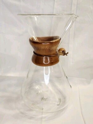 Vintage Chemex Pyrex Glass Pour Over Large 11 1/2  Coffee Pot Carafe USA 2411340
