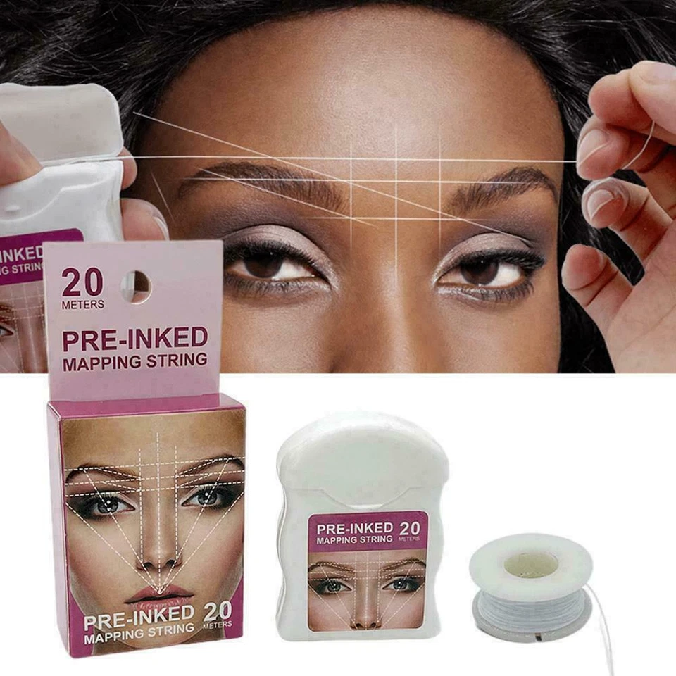SHOPELEGANCE 20m Microblading Mapping String Pre-Inked Eyebrow Marker Thread Tattoo Brows NEW