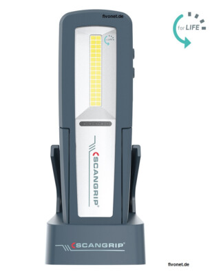 Scangrip UNIFORM for LIFE LED Arbeitsleuchte mit Ladestation Magnet Haken Akku