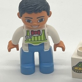 Lego Duplo Town Ice Cream Truck 10586 Driver 2.5" Figure & Money Popsicles Block