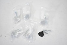 Lot of 6 Matte Black 1-1/4" Cabinet Handle Drawer Knobs w Hardware Screws