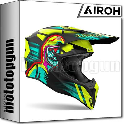 AIROH HELMET CROSS MOTORBIKE WRC31 WRAAAP CYBER YELLOW MATT SZ. M