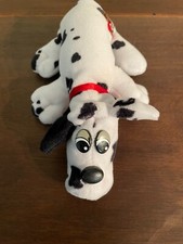 Vintage Tonka Pound Puppy White with Black spots red collar no tag free shipping