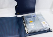Blue Album  Slipcase with 4 Encapsulating Pages for 36 Certified Coin Slabs