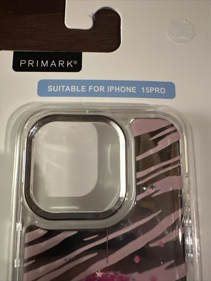 For iPhone 15 Pro Pink Zebra Pattern Disco Ball Case - Image 3 of 4