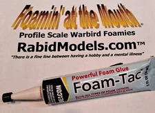 2 oz Tube BEACON FOAM-TAC GLUE with 2 CUSTOM NOZZLES fast, flexible, foam-safe!