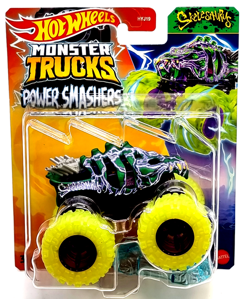 Mattel Hot Wheels Monster Trucks Power Smashers HYJ27 Skelesaurus-image