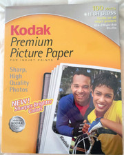 KODAK 100 SHEETS PREMIUM HIGH GLOSS PAPER FOR INKJET PRINTS 8 1/2 X 11"