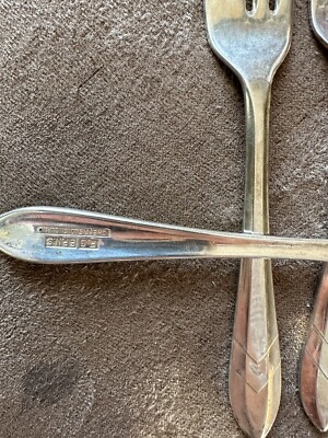 F.G. SHEFFIELD ENGLAND EPNS PASTRY FORK SET OF 4 | eBay