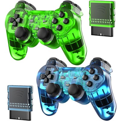 Wireless Controller Compatible with PS-2 Console Remote Gamepad for Play 2 Gr...