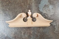 Dollhouse Door Pediment Wood Ram's Head Style 1:12 Scale Miniature 5.25 " Long