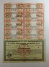 Schatzanweisung 5 Millionen Mark 1924 mit Coupons Ausgabe 1
