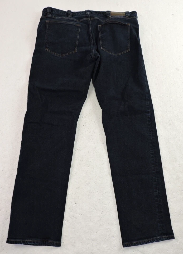 L.L. Bean Mens 36x30 Slim Straight Fit 5 Pocket Organic Cotton Denim Blue Jeans - Image 2 of 4