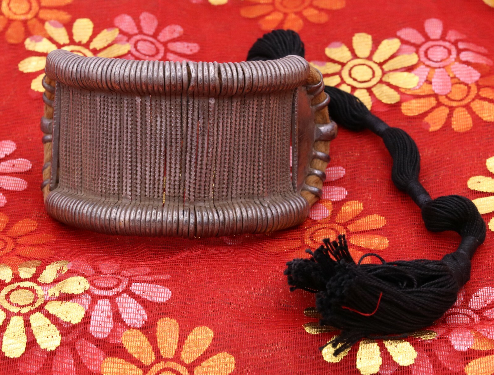 Vintage solid silver cuff bracelet armlet, arm br… - image 2