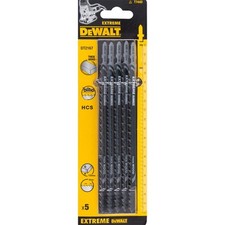 Image of DeWALT DT2167 Jigsaw Blades For Cutting Construction Timber Wood Fast Pack of 5