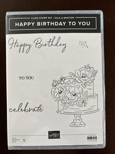 Stampin Up HAPPY BIRTHDAY TO YOU Stamp Set- Cake Celebrate