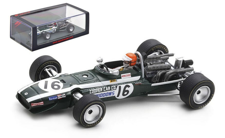 Spark S6987 Cooper T86B BRM P142 #16 British GP 1968 - Robin Widdows  1/43 Scale