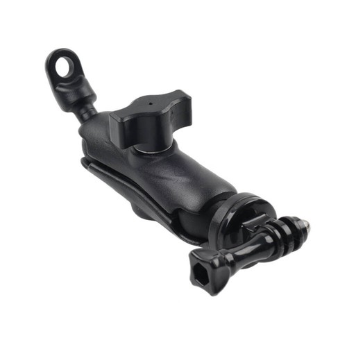 Mirror Camera Mount Bracket Holder 360° Black For Gopro CONTOUR SLR Motorcycle - Picture 7 of 9