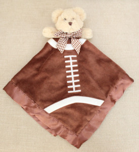 Bearington Baby FOOTBALL LOVEY Baby Plush Toy Boys Blanket Blankie Lovie