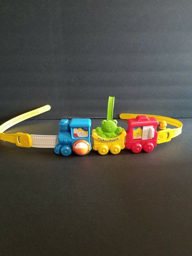 1989 Fisher Price developmental  Stroller Toy made in USA train bear HTF Rare