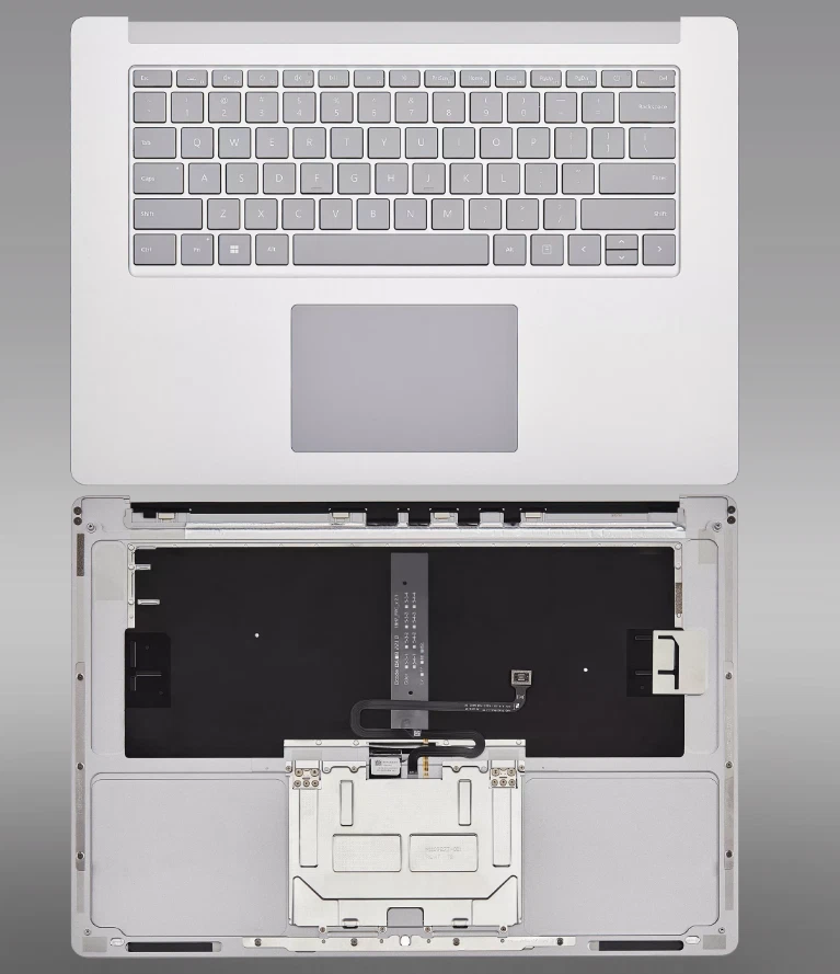 Top Case With Keyboard For Microsoft Surface Laptop 3 15" (1872 / 1873) (Silver) - Image 2 of 4