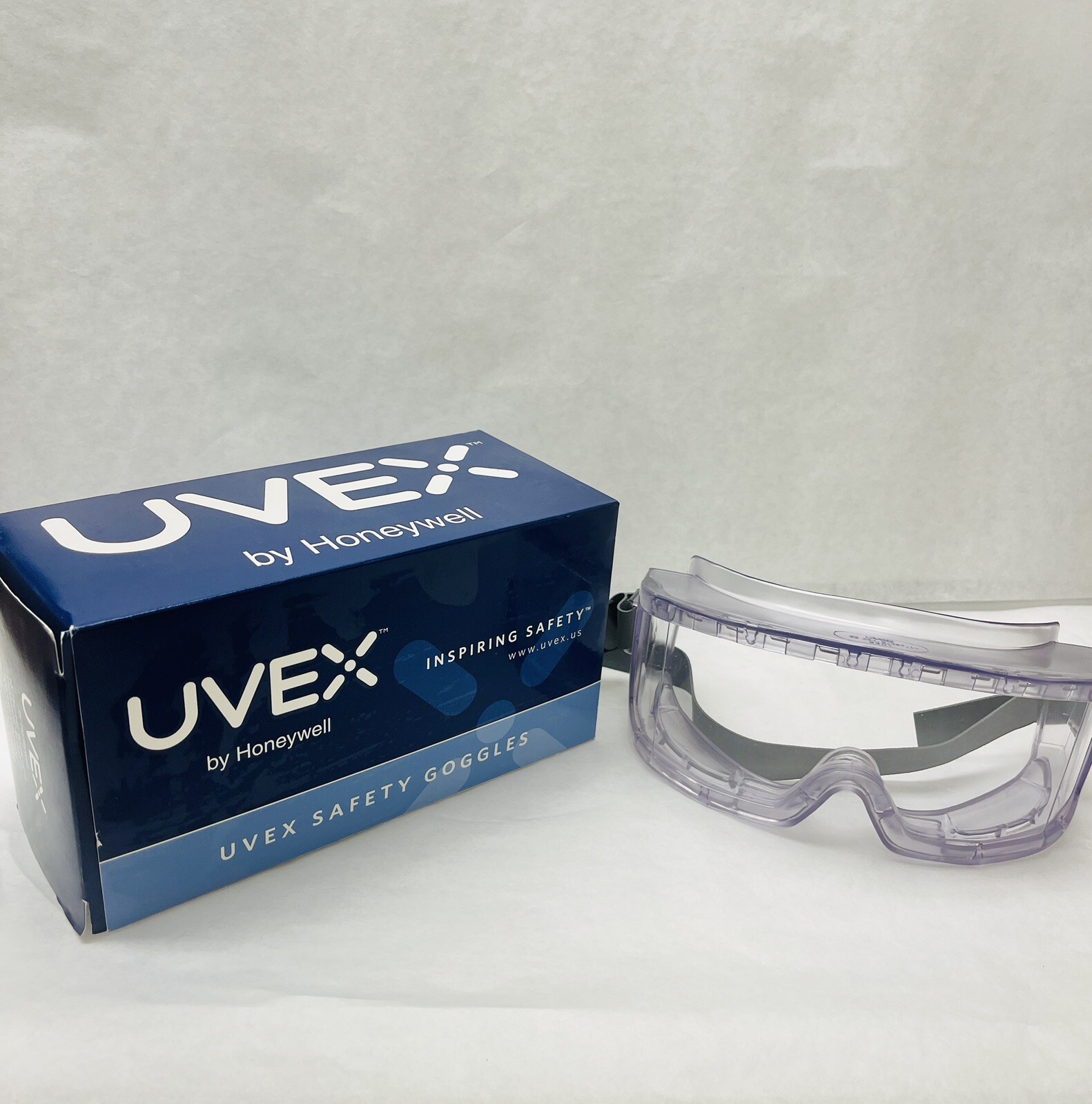 UVEX Stealth Safety Goggles/Glasses w/Clear UVExtreme AntiFog Lens