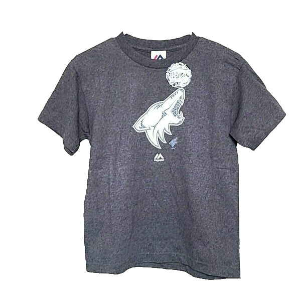 NHL Arizona Coyotes T Shirt Kids Medium Glow in the Dark Gray