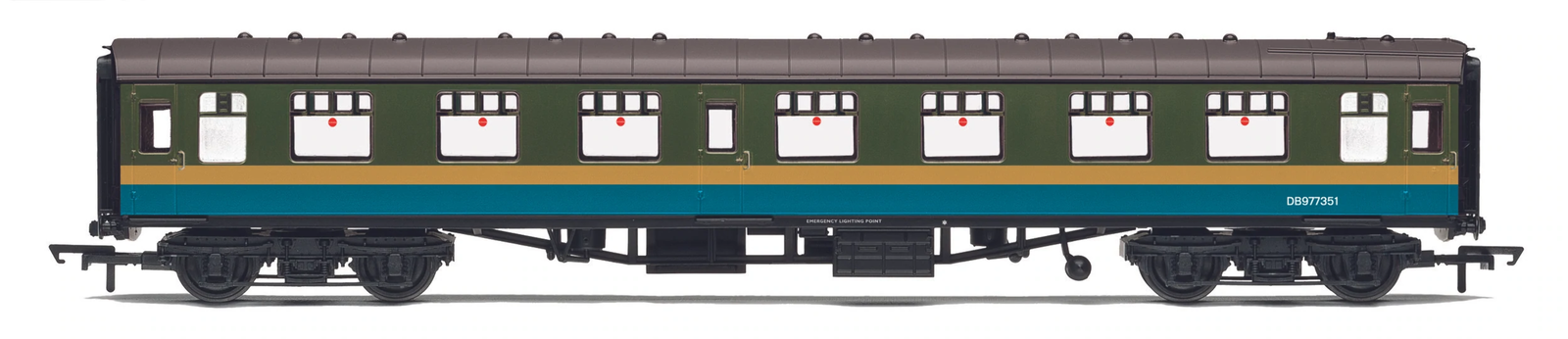 Hornby R40346 OO Gauge BR Departmental, exMk1 First Open Coach, DB977351 - Era 8
