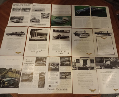 Vintage Print Ad National Geographic CHRYSLER car ads - LOT 12 DIFFERENT