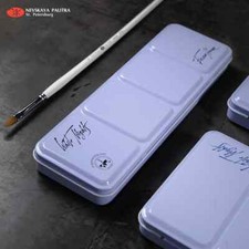 White Nights Watercolor METAL TIN BOX for 21 pans 2.5ml Palette Russia