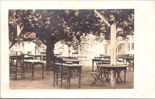 Real Photo Postcard Outdoor Restaurant Patio
