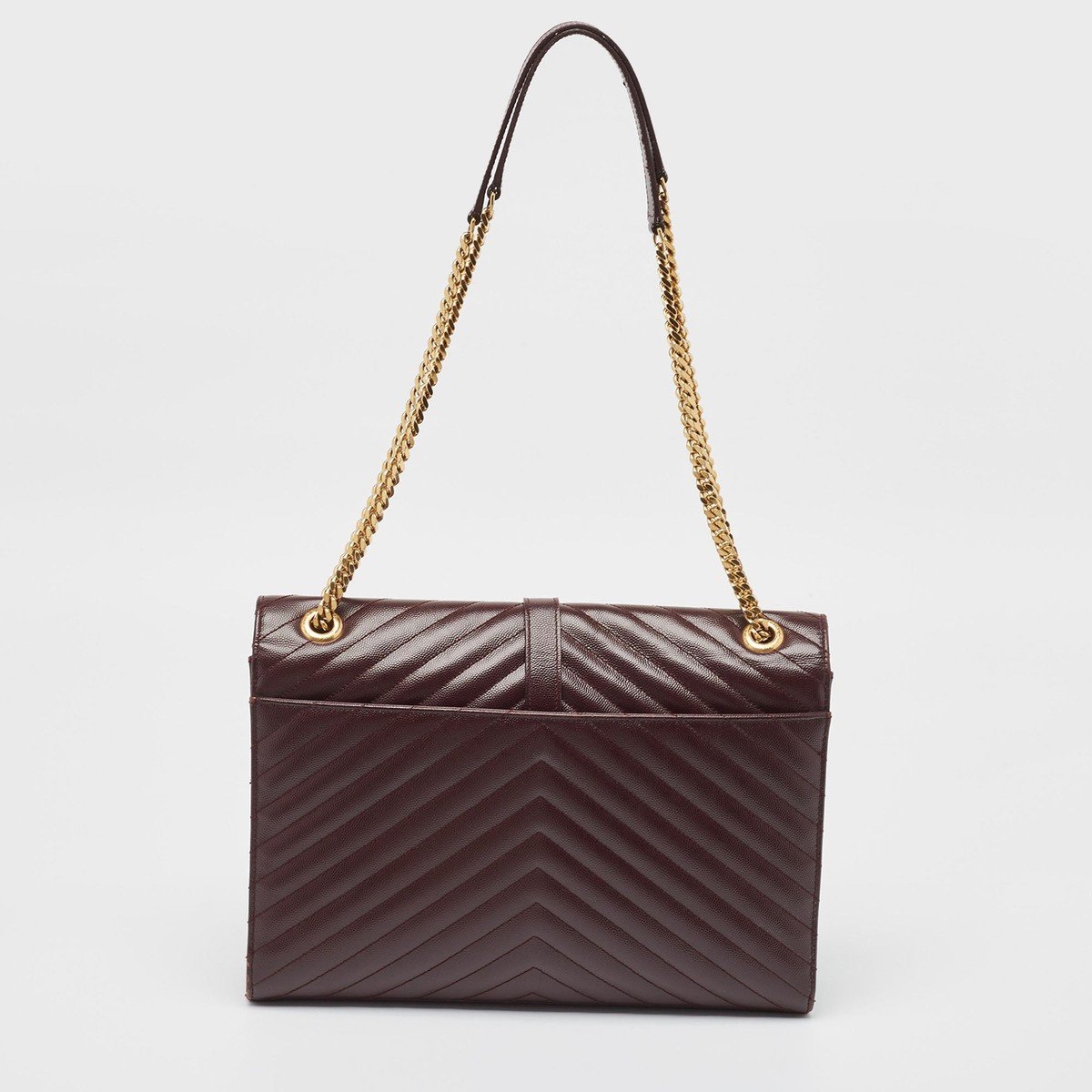 large envelope calfskin shoulder bag