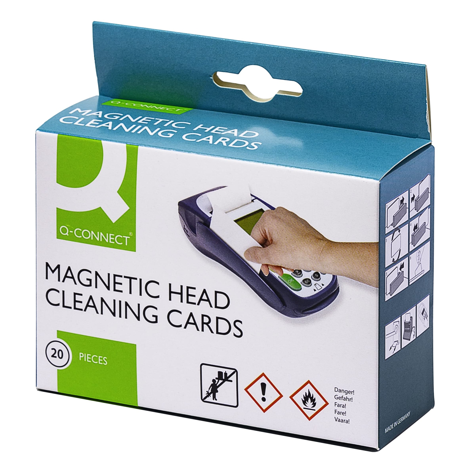 Q-CONNECT Cleaning Card for Card Reader (Pack of 20)