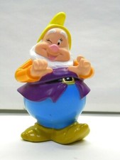 Snow White Dwarf Happy Vintage Collectible Figurine Winking Plastic 4