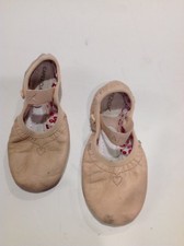 Capezio Ballerina Girl's Pink Leather Slip On Round Toe Mary Jane Flats Size 11M