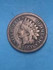1863 Indian Head Cent - Copper Nickel - As Shown! (#0219)