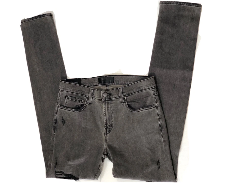 J Brand Men's Gray Denim Mick Releaved Skinny Distressed Jeans Size 32 - Image 4 of 4
