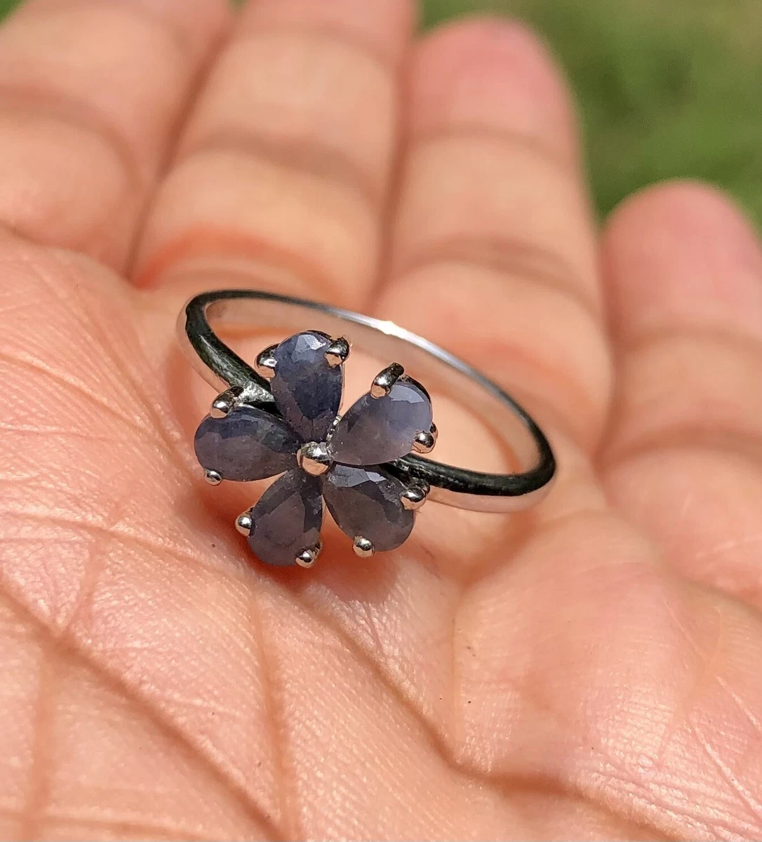 Sterling silver floral rings sale