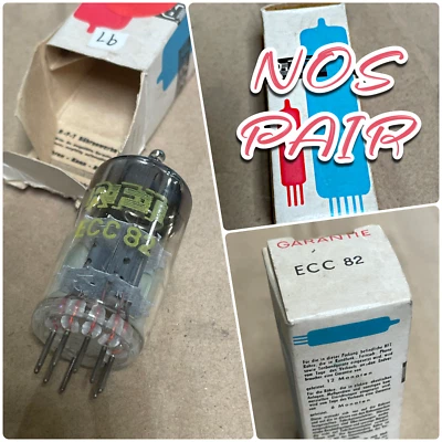 ECC82, 12AU7 MAZDA, Vacuum Tube, lampe, Röhre, Valve. NOS EUR 49,90