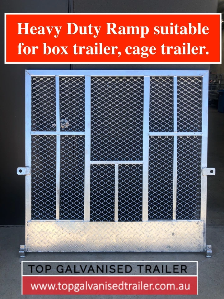 Trailer Ramp Hot Dip Galvanised Heavy Duty mesh 500kg Rated Loading. - image 2 of 4