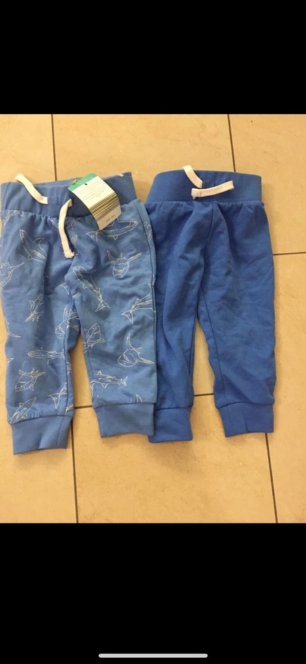 Hosen Blau Hai Doppelpack 74/80 Neu