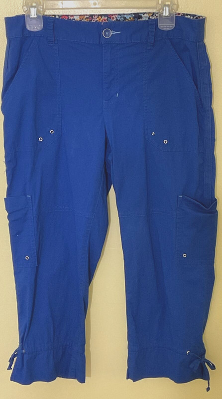 RAFAELLA WEEKEND MODERN Women’s Weekend Classic Capris ROYAL BLUE Size 6