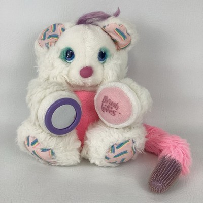 Brush A Love Bubble Love Bear Brush Tail Mirror Plush Animal Vintage 1987 AmToy