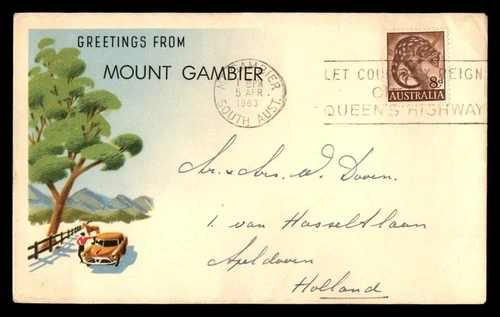 Mayfairstamps Australia 1963 Mount Gambier Car Mountains Cover aax_36597